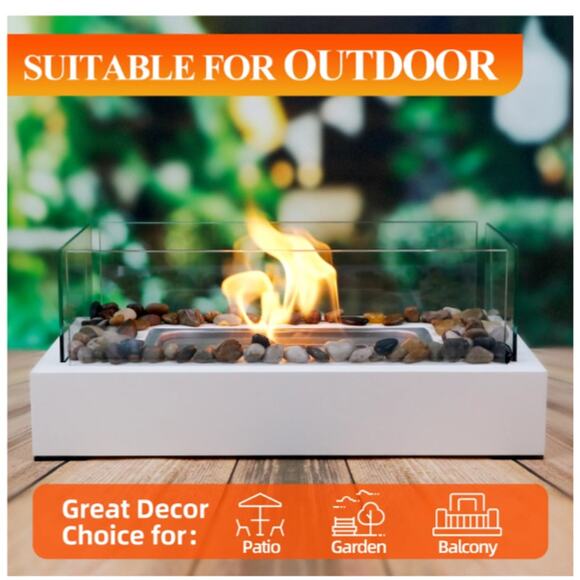 EAST FLAME Metal Tabletop Fire Pit Indoor Outdoor Mini Table Fireplace NEW - Picture 1 of 5